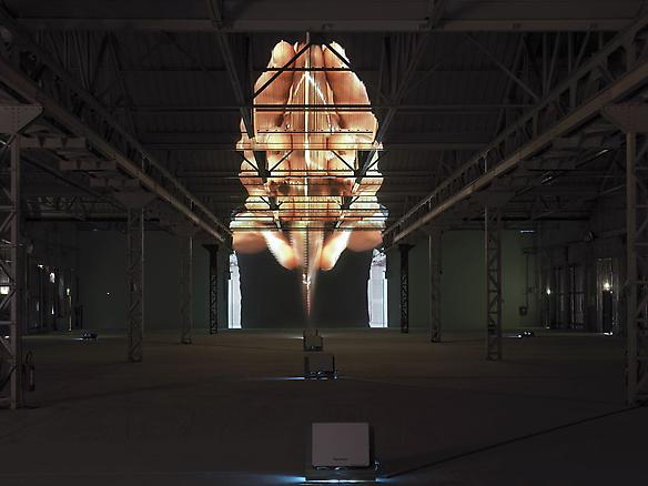 fatica n. 16
2008
HangarBicocca, Milan
installation view
Audio-visual installation: 7 video projectors, 7 DVD players, 1 audio mixer, 3 amplifiers, 6 speakers, 1DVD synchroniser, 6 subwoofers
