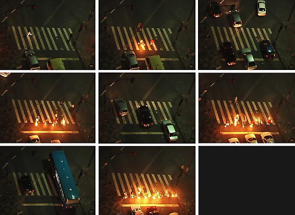 Frames shots from 'CONFRONTO (CONFRONTATION)' 
of the series Unus Mundus, Brazil
2005
video
7'50'' in loop, color, sound