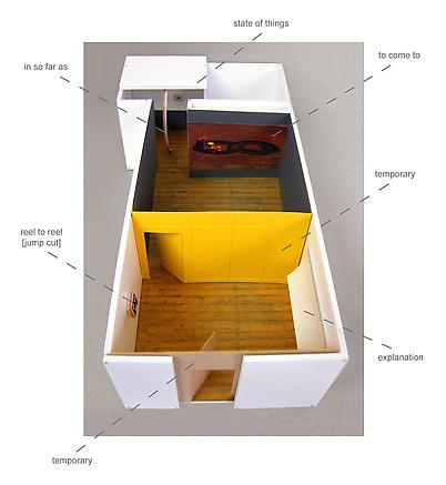 model of TO COME TO exhibition
at Sprovieri, London
2009