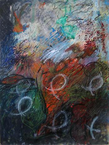 Out the Window 
1996
mixed media on paper
29 1/2 x 22 inches