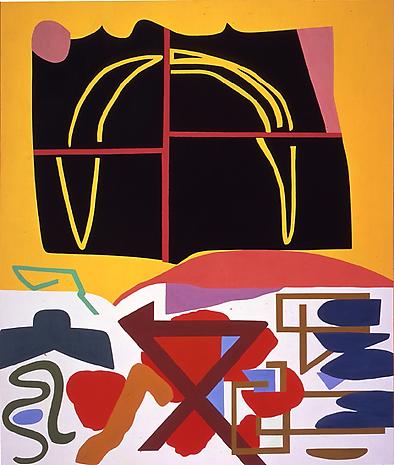 Four Squares Black
1993
oil on canvas
84 1/2 x 70 3/4 inches (214 x 180 cm)