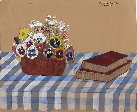 Elizabeth Bishop
Pansies
1960
watercolor, gouache and graphite on paper
12 1/4 x 15 1/8 inches