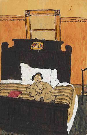 Elizabeth Bishop
Sleeping Figure
nd
watercolor and gouache on paper
8 1/2 x 5 1/2 inches