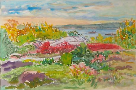 Autumn Morning Ledge
1983
watercolor and pastel on paper
14 x 20 inches
Private Collection