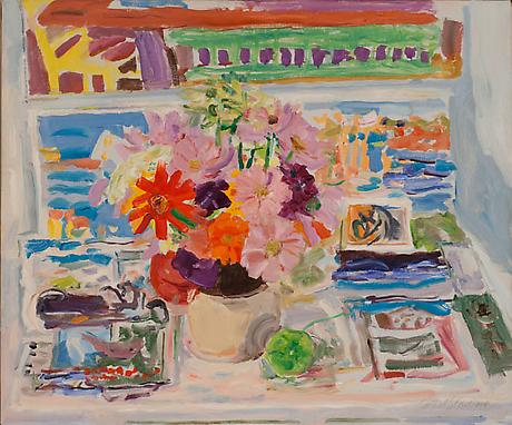 Flowers and Postcards
1977
oil on canvas
20 x 24 inches