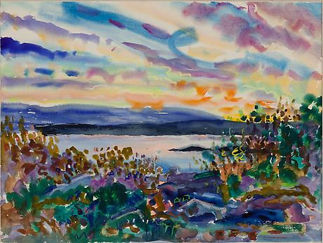Northern Sky with Island
1980
watercolor and pastel
22 x 30 inches
