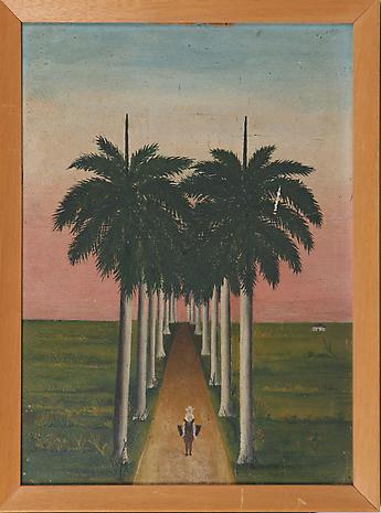Gregorio Valdes
Path Through Palm Trees, Figure in Foreground
nd
oil on board
13 7/8 x 10 inches
