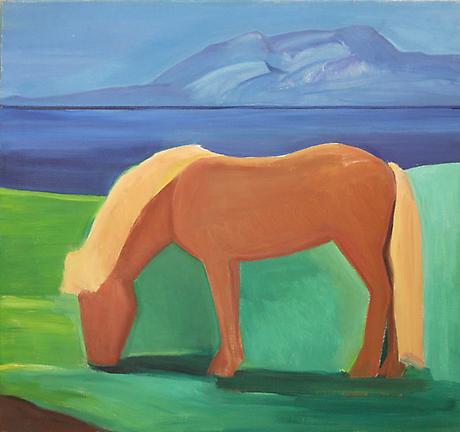 Icelandic Horse with Blond Mane
c.1985
oil on canvas
41 x 44 inches