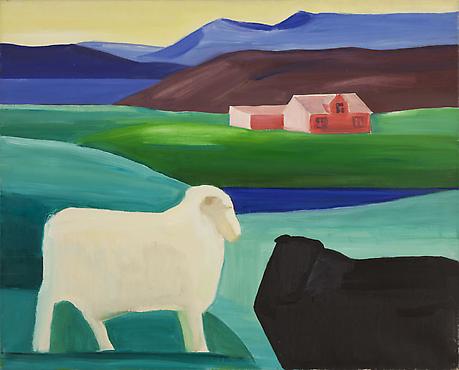 White and Black Sheep, Red House
c.1990
oil on canvas
48 x 52 inches
SOLD