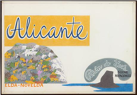 Alicante
1962
ink and colored pencil on paper
14 x 20 inches