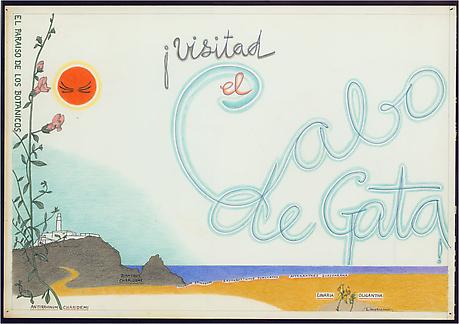 El Cabo de Gata
1962
ink and colored pencil on paper
14 x 20 inches