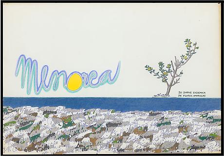 Menorca
1962
ink and colored pencil on paper
14 x 20 inches