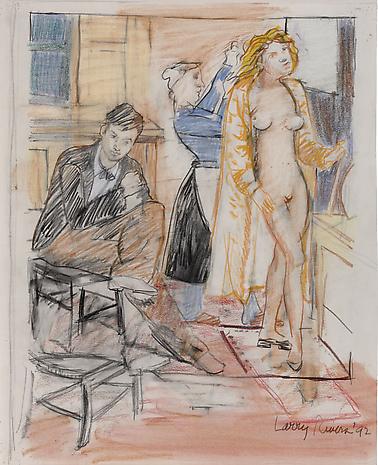 Art and the Artist: Balthus and the Adolescent
1992
pencil and colored pencil on paper
20 x 16 1/4 inches