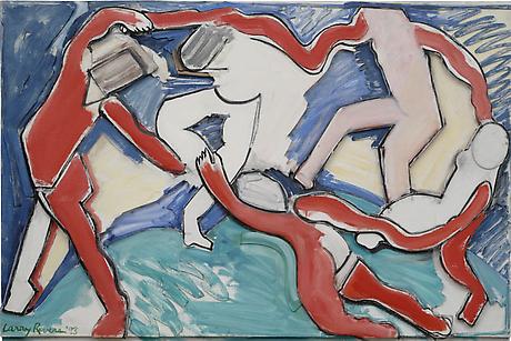 Art and the Artist: Matisse's La Danse 'Energy'
1993
oil on canvas mounted on sculpted foamboard
45 x 67 1/2 x 2 3/4 inches
SOLD