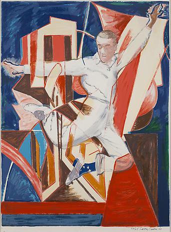 Astaire in the Air
1990
silkscreen and brushwork
55 x 40 inches
Edition 22/65