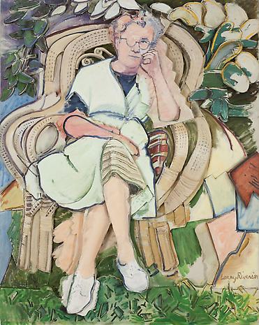 Berdie: 25 Years Later
1989
oil on canvas mounted on sculpted foamboard
53 3/4 x 42 1/2 x 3 inches
SOLD