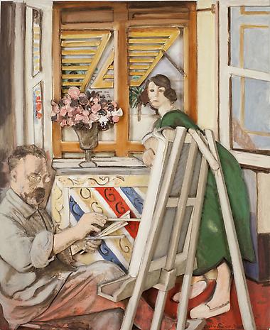 Matisse in Nice (At Work)
1991
oil on canvas mounted on sculpted foamboard
60 x 49 x 5 inches
SOLD