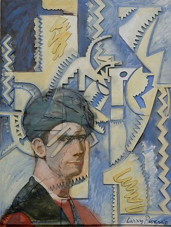 The Vorticist Edward Wadsworth and His Painting
1991
oil on canvas mounted on sculpted foamboard
55 1/2 x 41 5/8 x 2 3/4 inches